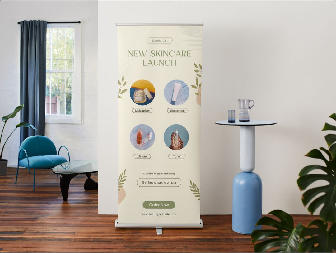 Custom Retractable Rollup Banner Standee