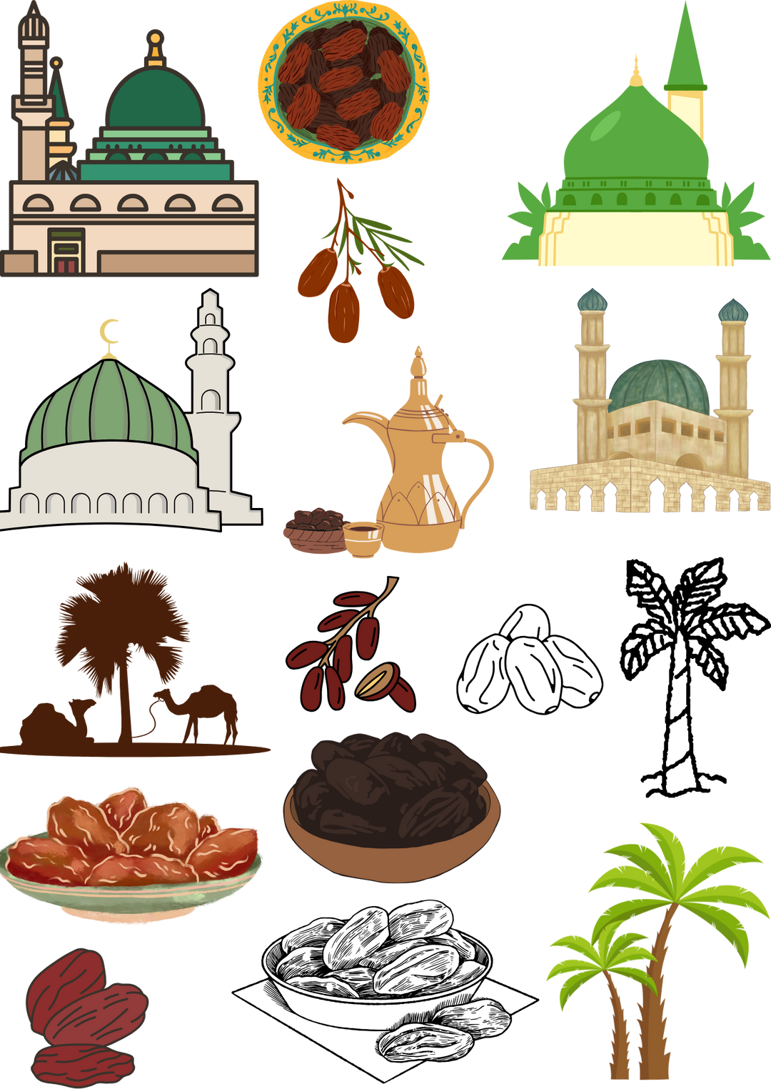 Madinah and Masjid Nabawi Sticker Sheet