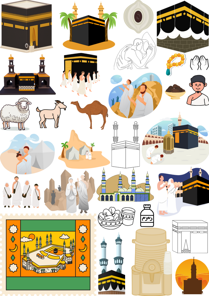 Makkah, Masjid al-Haram, Umrah and Hajj Sticker Sheet