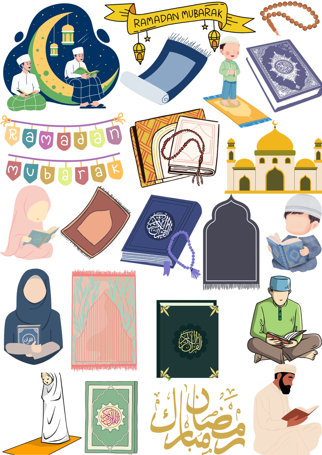 Ramadan, Quran and Salah Sticker Sheet